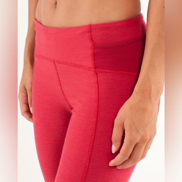 Lululemon Pedal Power Tight, Deepest Cranberry, Size 4 - Picture 6 of 16